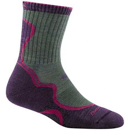 Darn Tough Light Hiker Micro Crew Light Cushion Socks - Women's Moss/Eggplant Medium | Walmart (US)