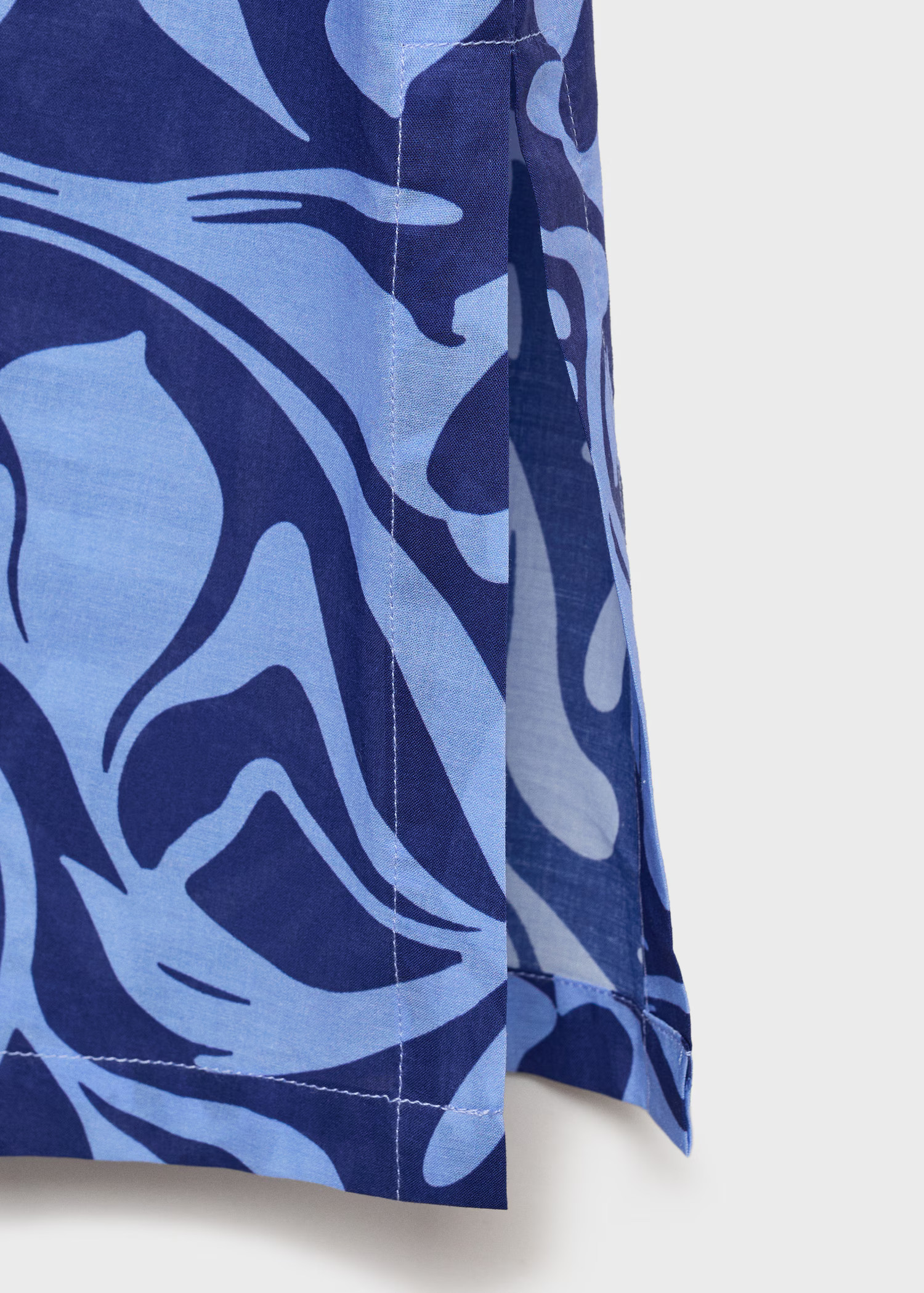 Two-tone printed cotton caftan | Mango (US/MX/AU)