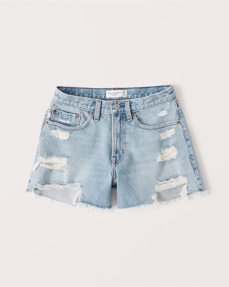 Mid Rise Boyfriend Shorts | Abercrombie & Fitch (US)