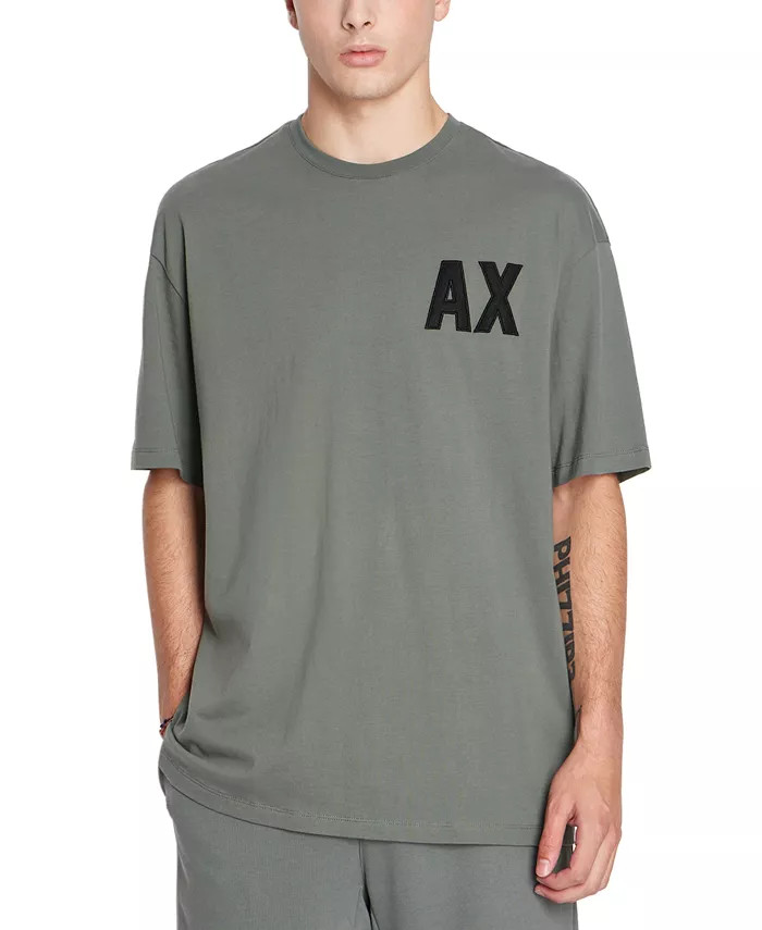 Men's Oversized Short Sleeve Crewneck Logo T-Shirt | Macy's