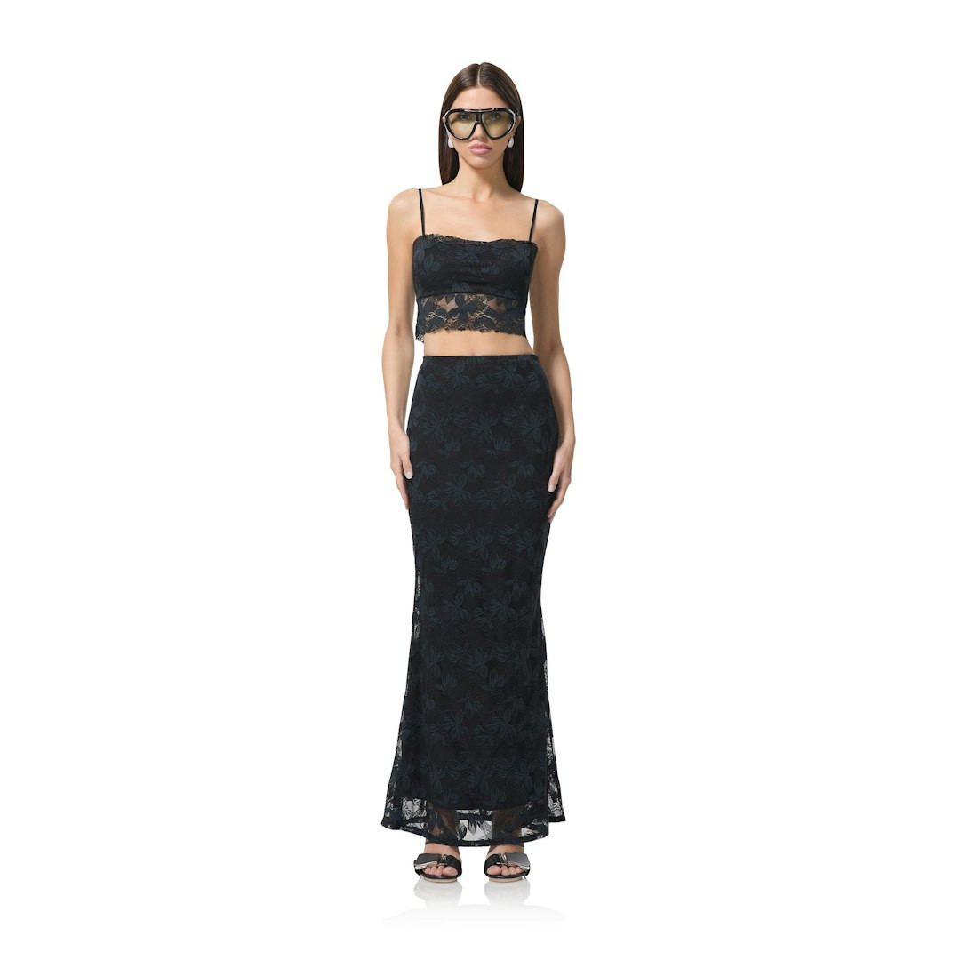 Tegan Lace Maxi Skirt - Noir | ShopAFRM