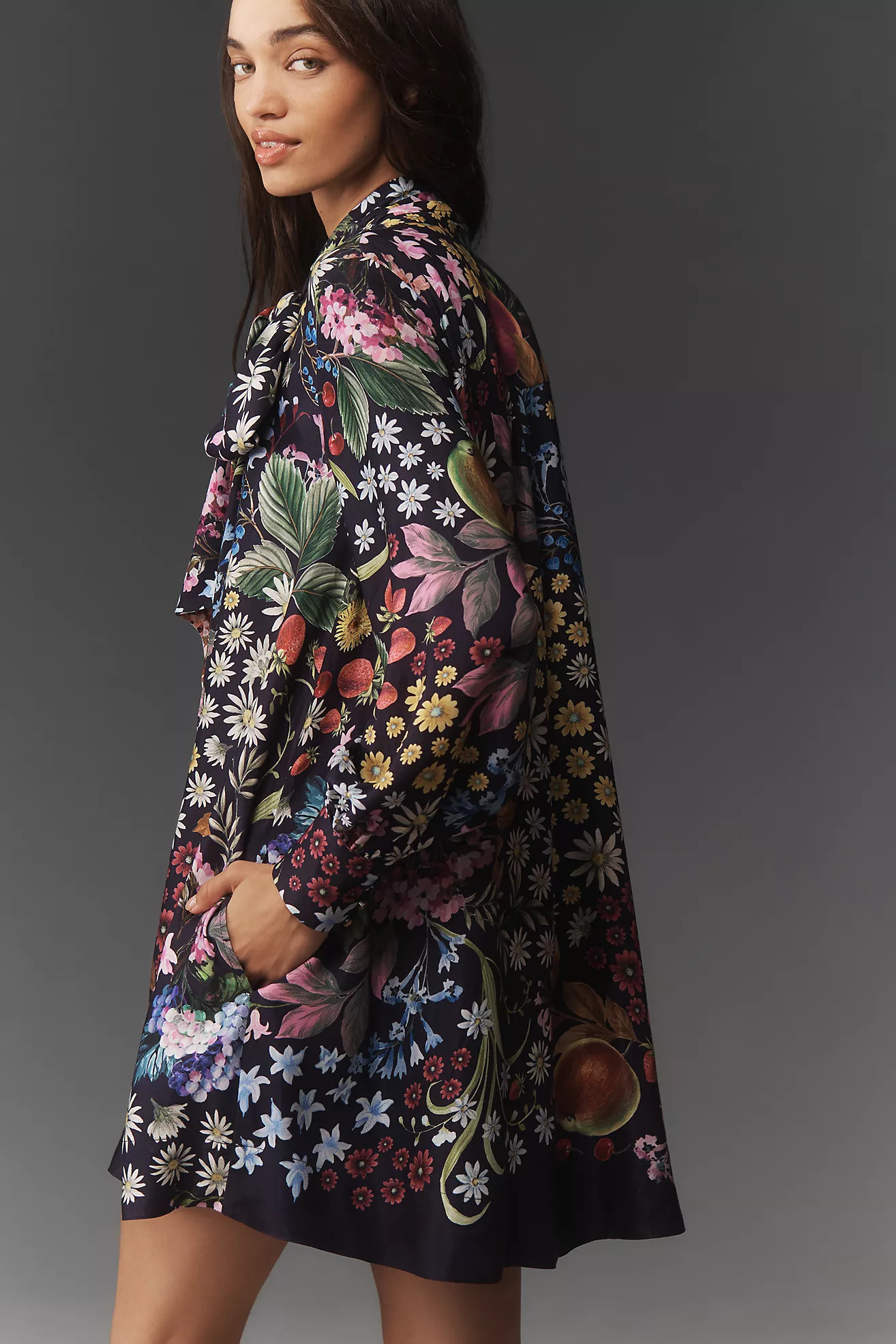 The Caroline Tie-Neck Mini Dress by Maeve | Anthropologie (US)