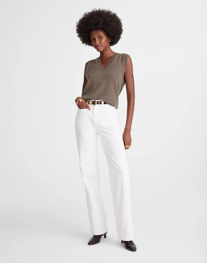 Cashmere V-Neck Sweater Vest | Madewell