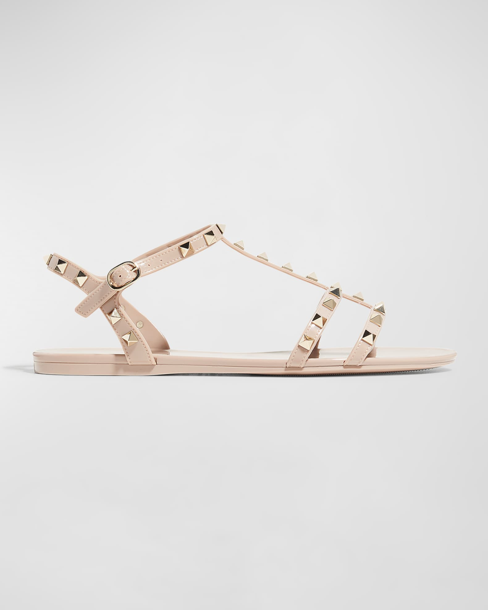 Rockstud Jelly Flat Gladiator Sandals | Neiman Marcus