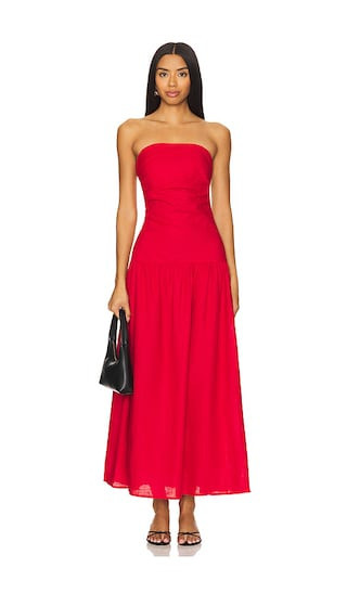 SNDYS Stella Maxi Dress in Red. - size XXS | Revolve Clothing (Global)