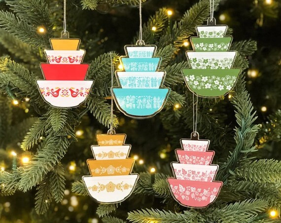 Pyrex Christmas Ornaments | Etsy (US)