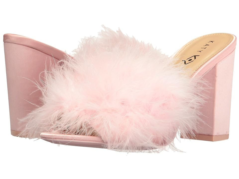 Katy Perry The Bon-Bon (Baby Pink Satin/Feather) Women's Shoes | 6pm