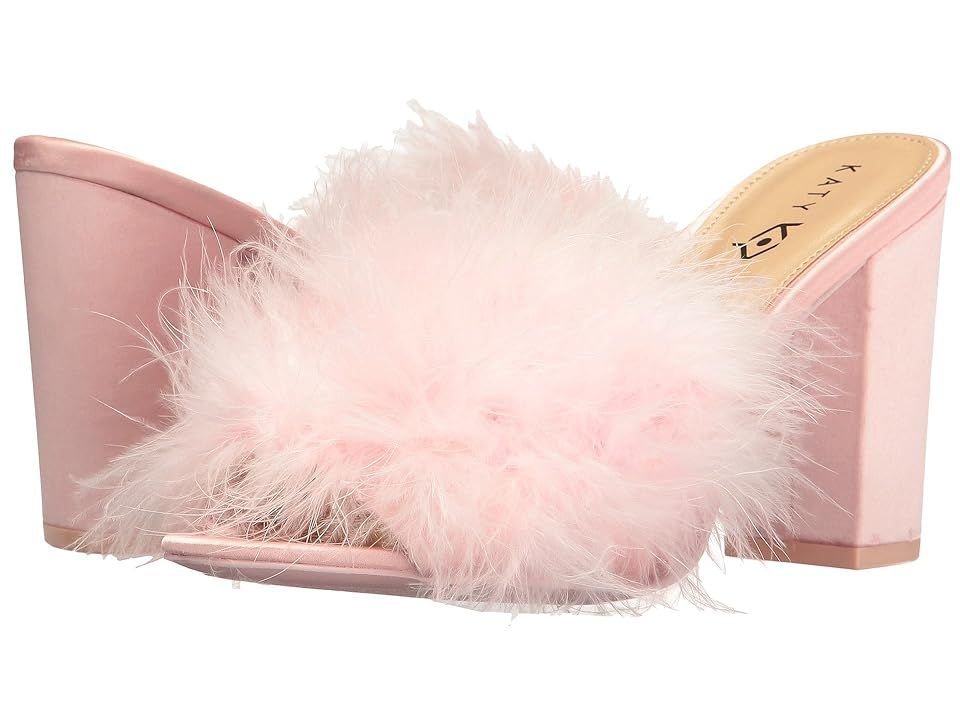 Katy Perry The Bon-Bon (Baby Pink Satin/Feather) Women's Shoes | 6pm