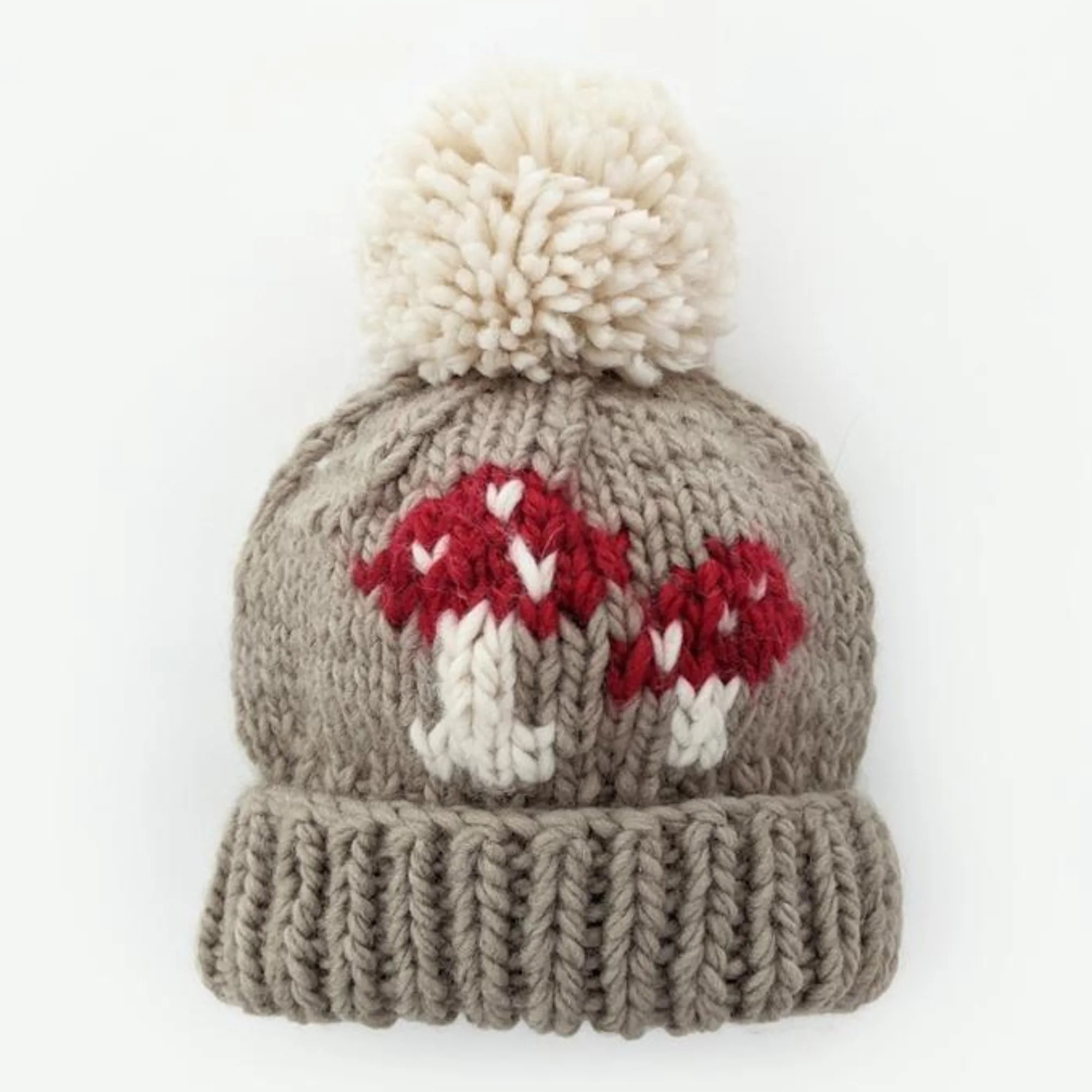 Mushroom Knit Pom Hat | SpearmintLOVE