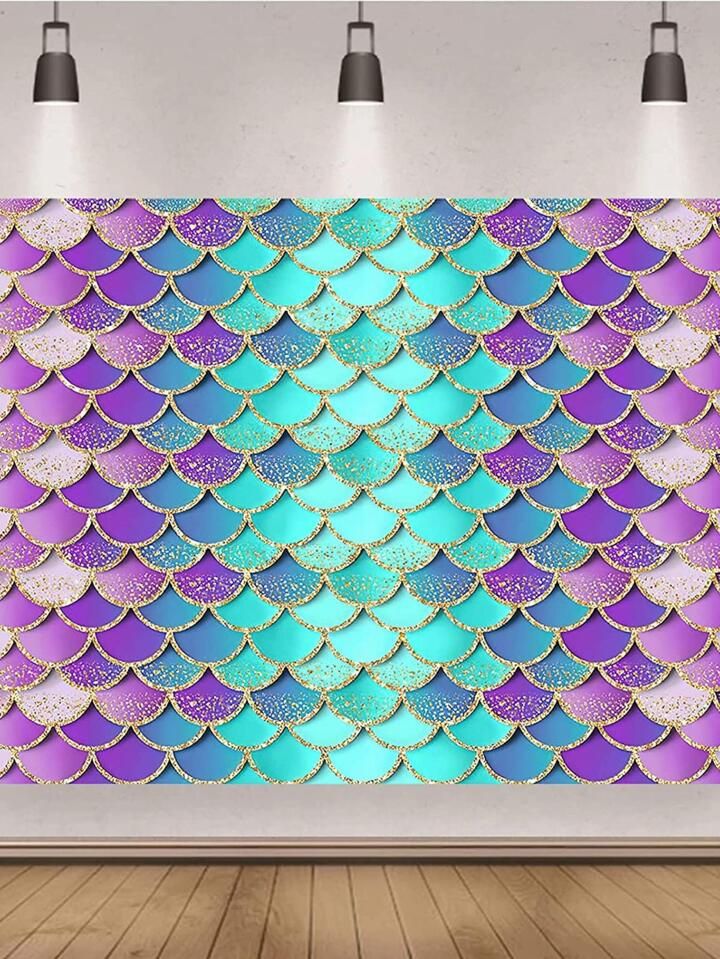 1pc Fish Scale Pattern Background Cloth | SHEIN