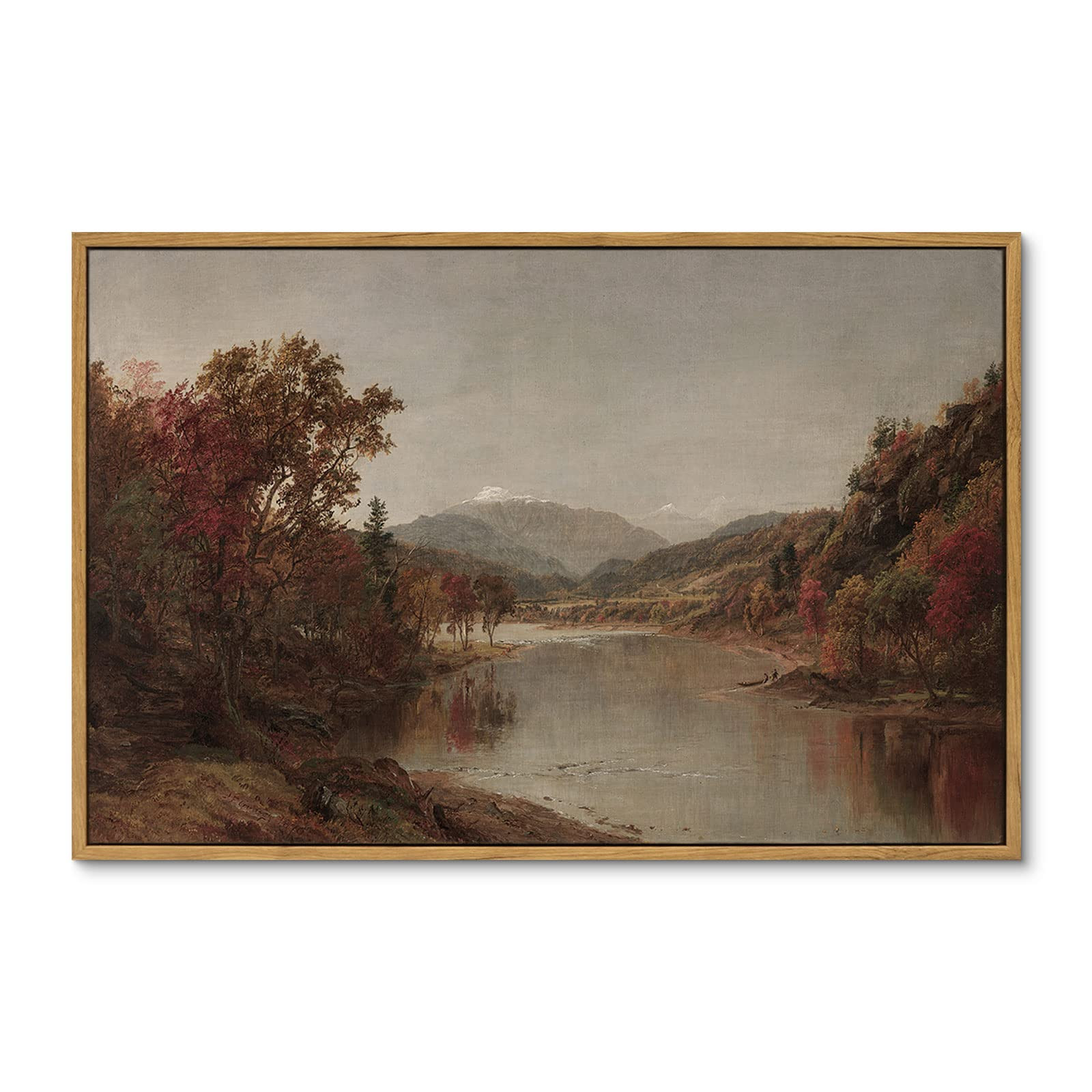 ARPEOTCY Vintage Framed Canvas Wall Art, Fall Landscape Scenery Wall Decor for Living Room, 16x24... | Amazon (US)