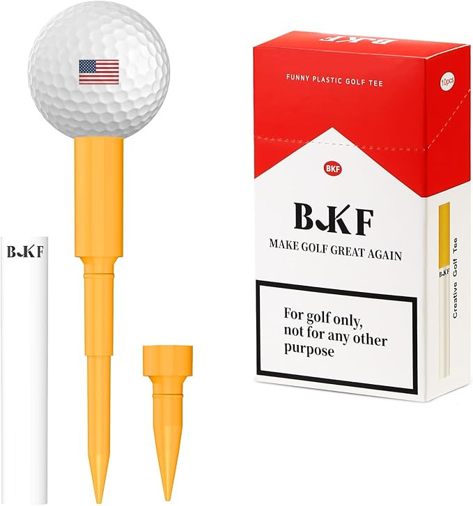 BKF Funny Golf Tees Plastic Unbreakable 3 1/4 +1 1/2 Inch Foldable (Pack of 10) Unique Golf Acces... | Amazon (US)