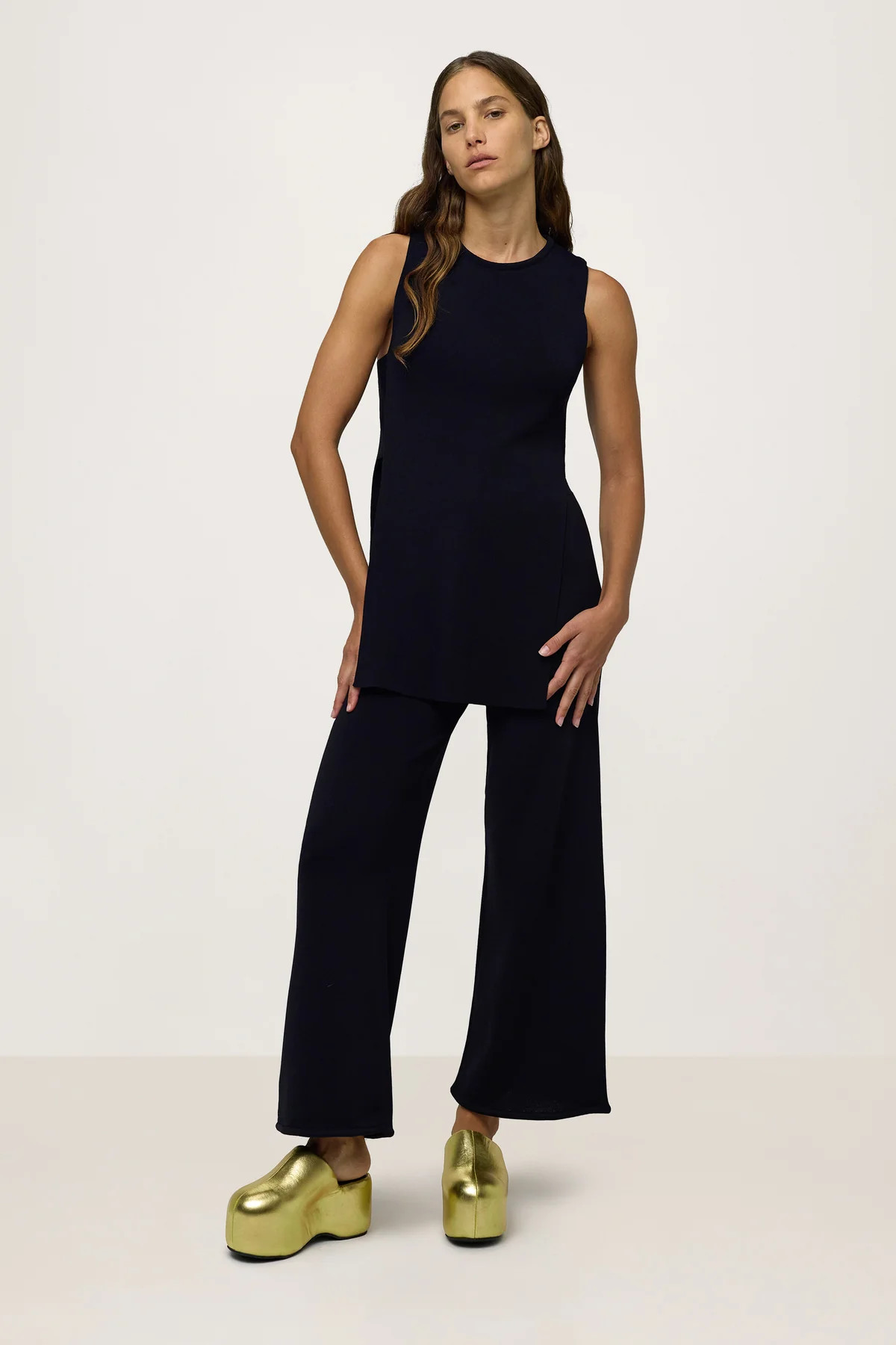 knits by cropped jabber pant | Simon Miller