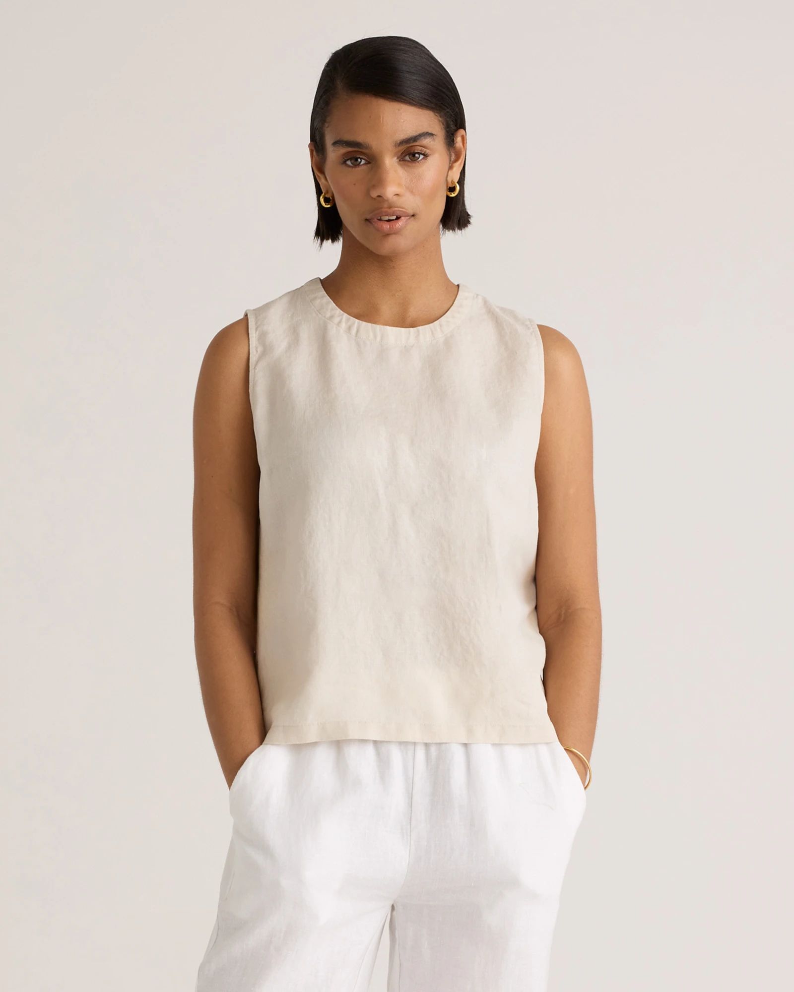 100% European Linen Tank | Quince