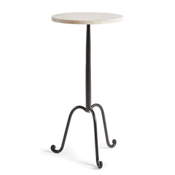 Vera Iron and White Marble Side Table | Scout & Nimble
