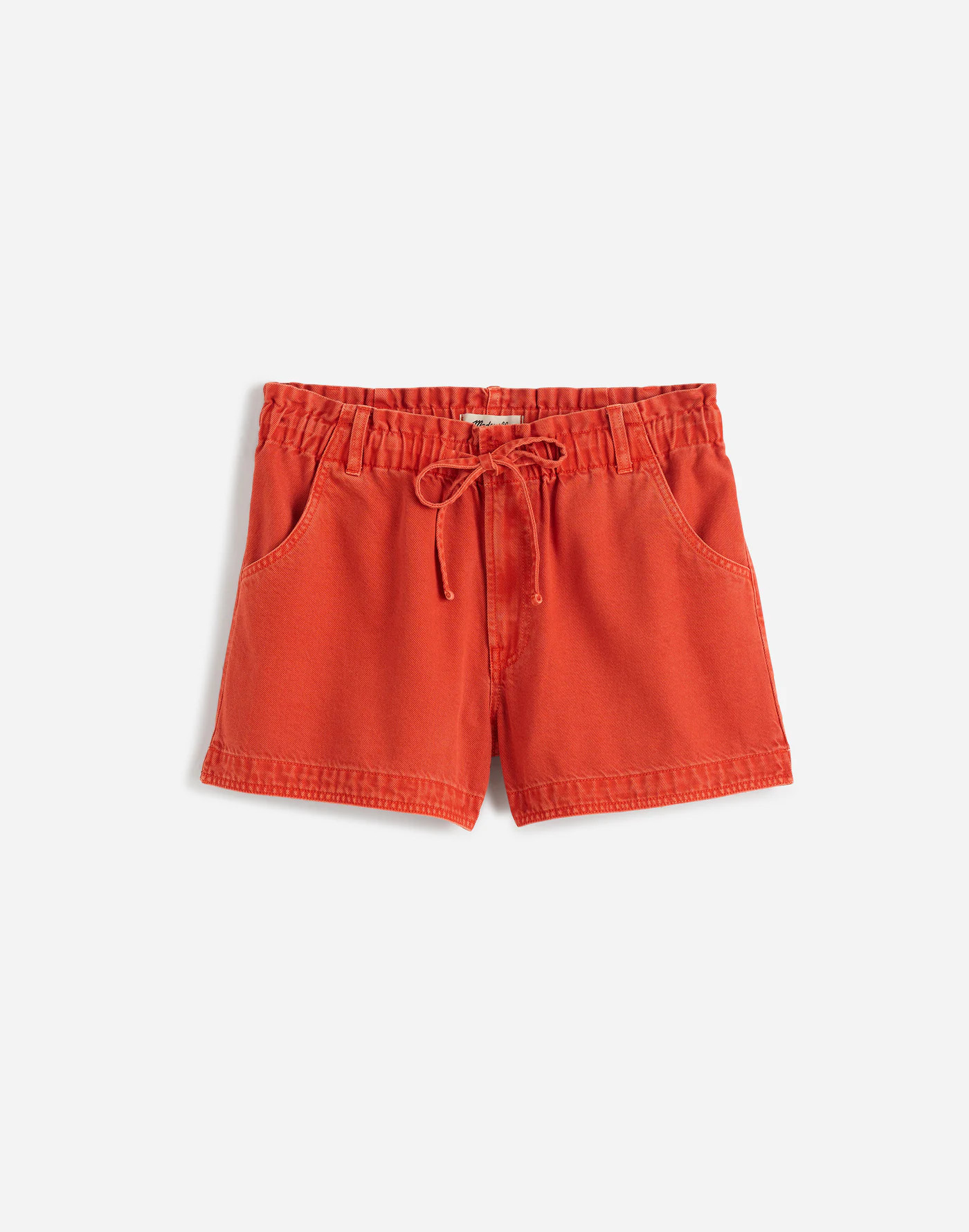 Tie-Waist Shorts in Garment Dye: Airy Denim Edition | Madewell