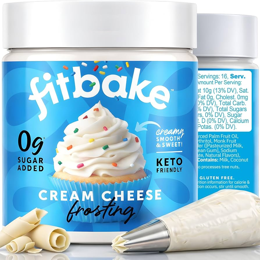 FitBake Cream Cheese Frosting | Keto Frosting for Low Carb Desserts | Sugar Free Cream Cheese Ket... | Amazon (US)
