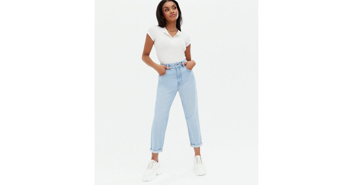 Petite Pale Blue Waist Enhance Tori Mom Jeans
						
						Add to Saved Items
						Remove from S... | New Look (UK)