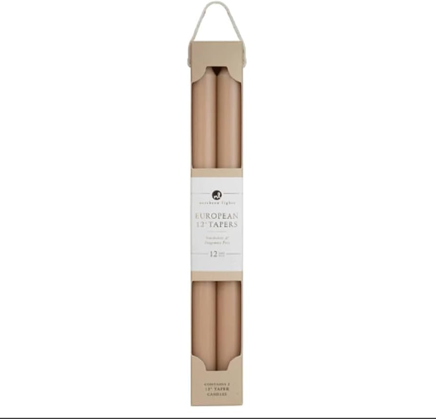 Northern Lights 12" Tapers 2 Pack (Tan) | Amazon (US)