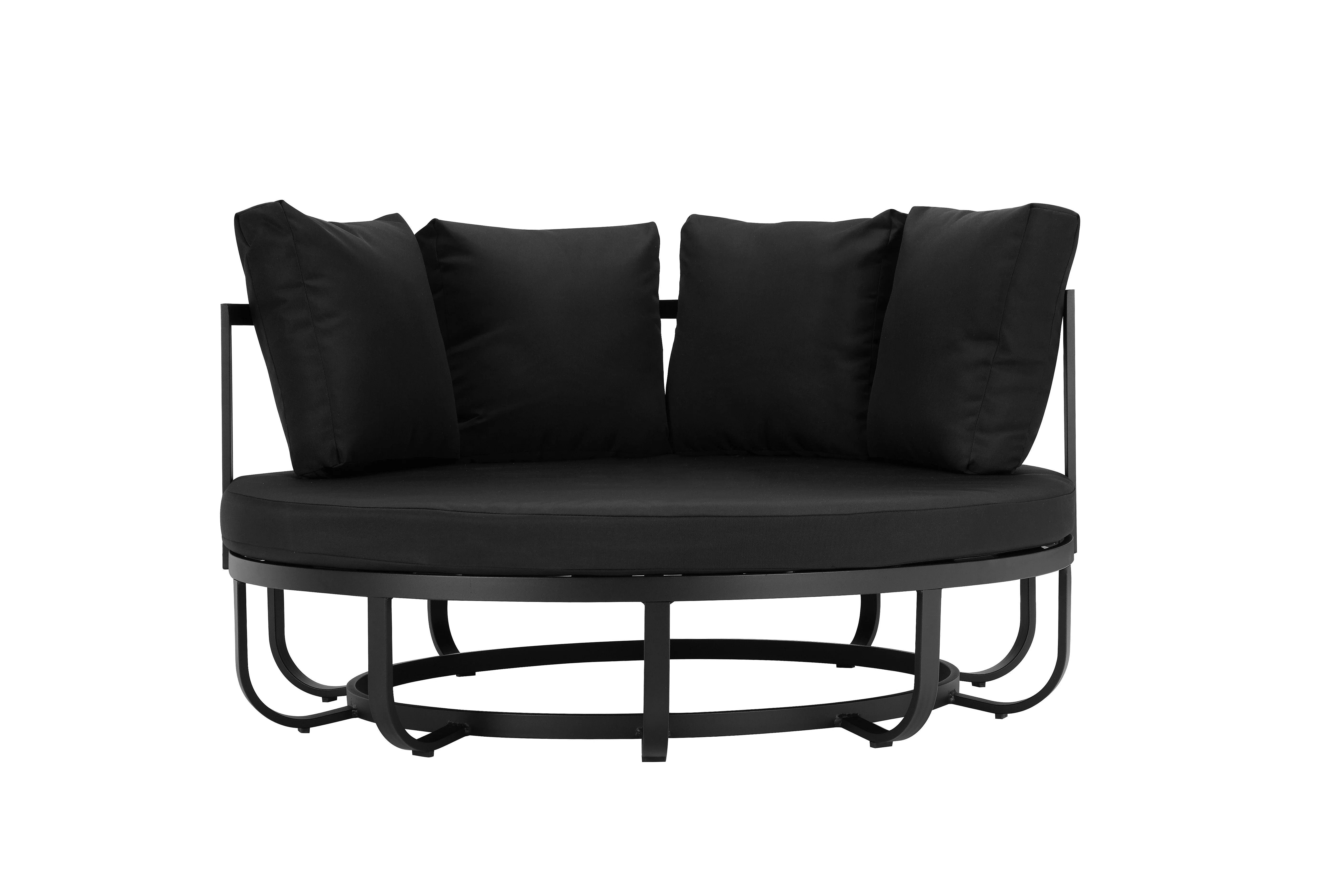 Pangea Home Aella Aluminum Outdoor Patio Daybed with Cushions – Modern All-Weather Lounge Bed w... | Wayfair North America