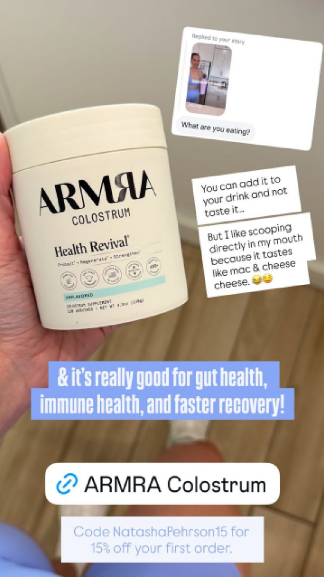 Armra Colostrum for gut and immunity health! 

 #LTKselfcare #LTKActive #LTKU
