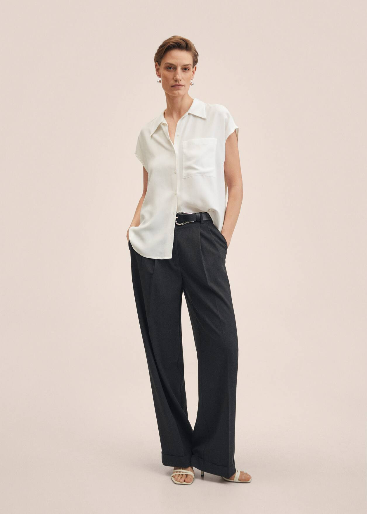 Flowy lyocell blouse | MANGO (US)