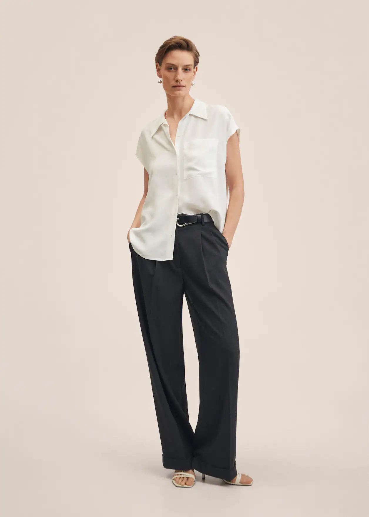 Flowy lyocell blouse | MANGO (US)