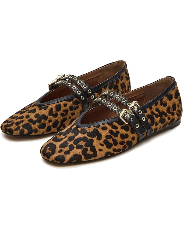 LUXMAX Suede Mary Jane Flats Women Ballerina Shoes Closed Toe Ballet Flat | Amazon (US)