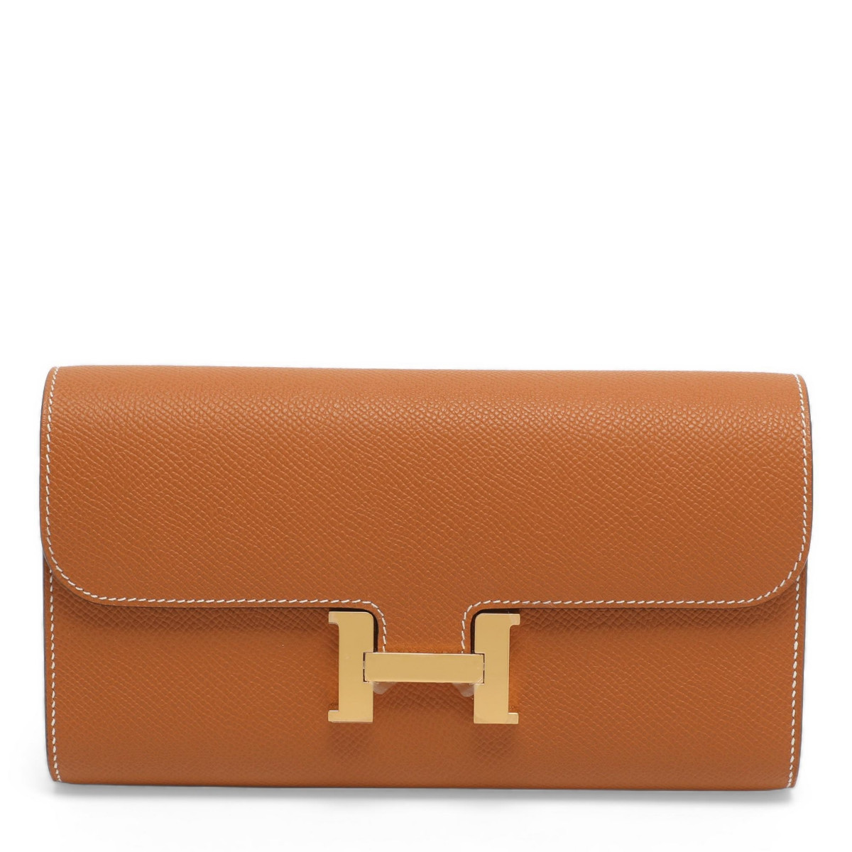 Pre-Owned HERMES Women's Constance Natural Epsom Leather To Go Wallet | Macy's