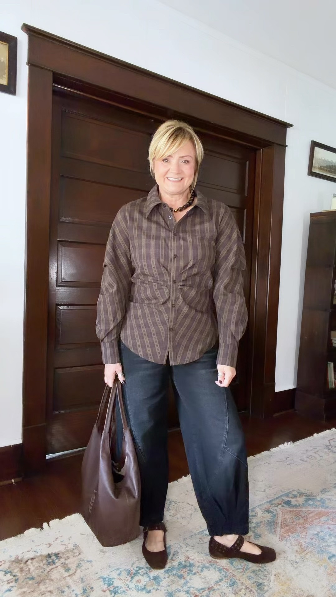 This button down.  I LOVE it.  The pleating detail is terrific. Wearing my true size.

#LTKootd