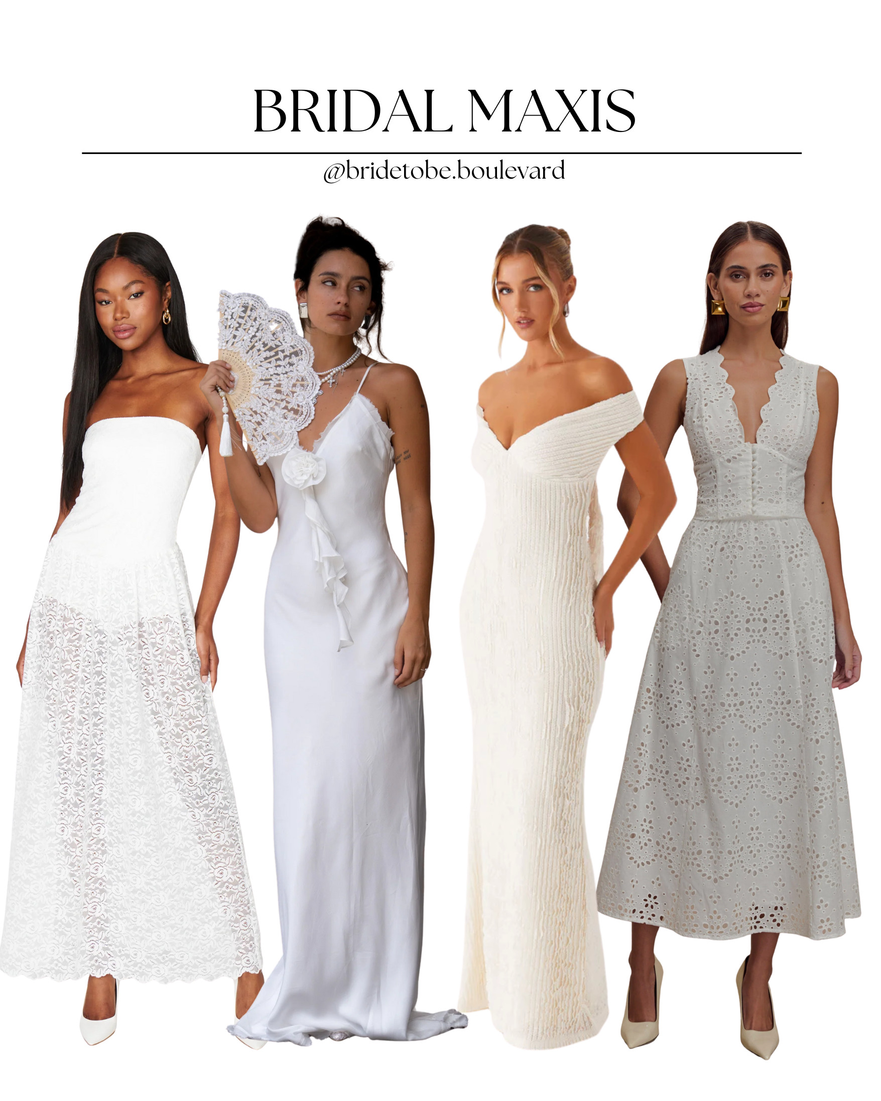 🤍 Romantic Bridal Maxi Dresses You’ll Fall in Love With 🤍

Calling all lace lovers and hopeless romantics — these bridal maxi dresses are giving timeless elegance in all the right ways. Featuring soft lace details, off-the-shoulder silhouettes, and ultra-feminine vibes perfect for engagement shoots, bridal showers, rehearsal dinners, or even a courthouse “I do.”

💌 Lace, tulle, and delicate details
🌸 Off-the-shoulder + effortlessly elegant
👰🏼‍♀️ Made for brides who love classic romance

Tap to shop these dreamy looks — no veil required. 

 #LTKParties #LTKStyleTip #LTKWedding