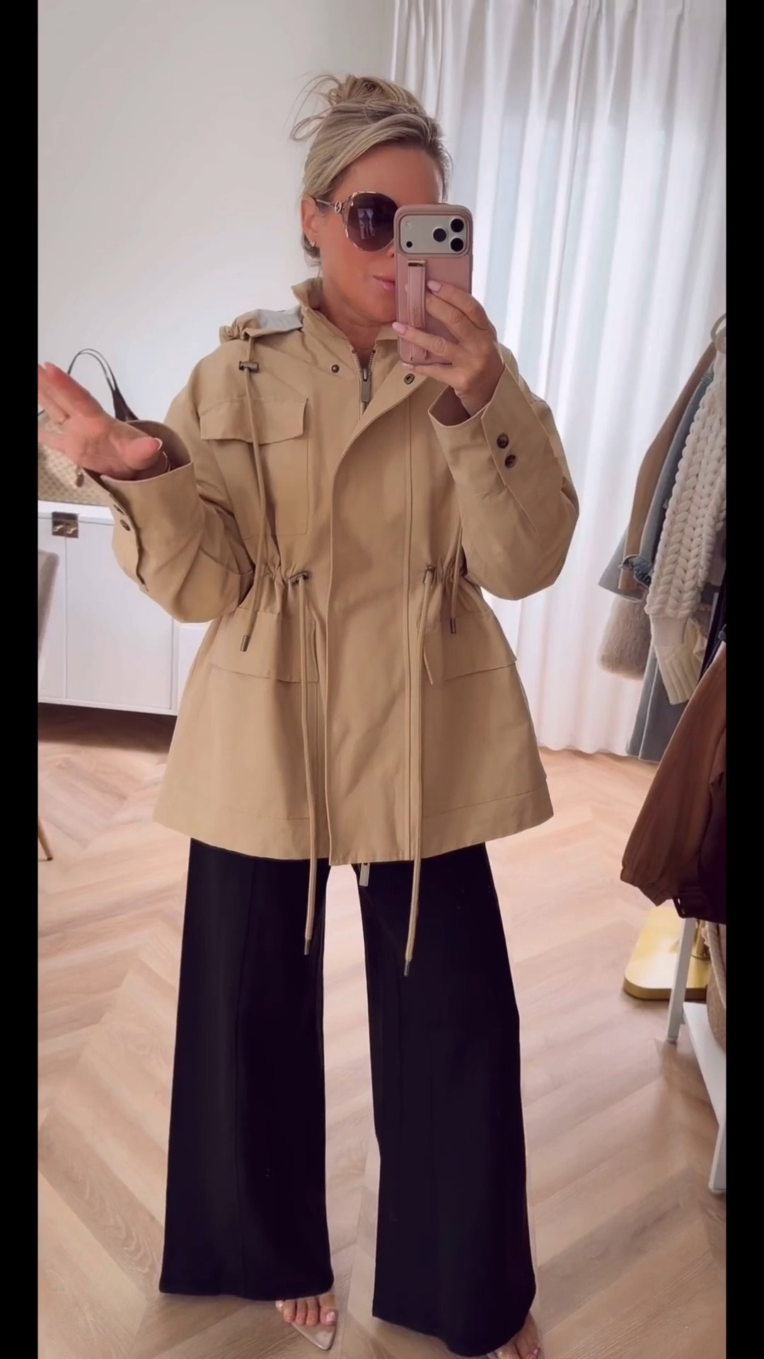 Viral pants you need 🙌 took a medium (could’ve done small) and I’m 5’6 for reference. This cinched waist rain trench is so on trend… total Zara vibes but it’s Target 🤍 wearing a small, runs a little roomy in a good way.🤍

viral pants. Target jacket. rain trench coat. spring outfit. Amazon fashion. OOTD ✨

#LTKWorkwear #LTKootd