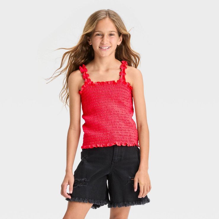 Girls' Smocked Knit Tank Top - art class™ | Target