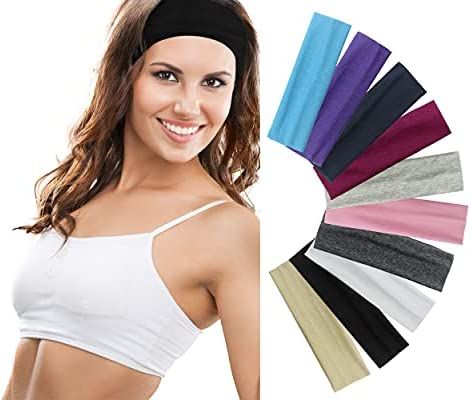 Styla Hair 10 Pack Stretch Headbands Non-Slip Head Wraps Great for Sports, Yoga, Pilates, Running... | Amazon (US)