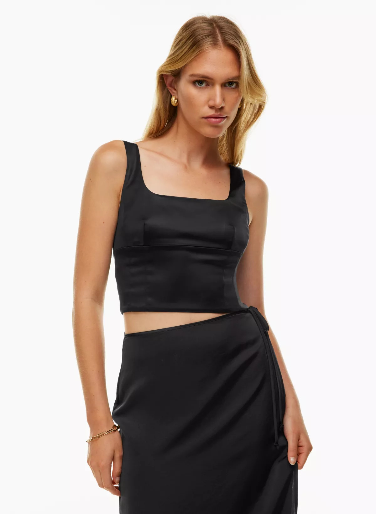 SHINE SATIN BUSTIER | Aritzia