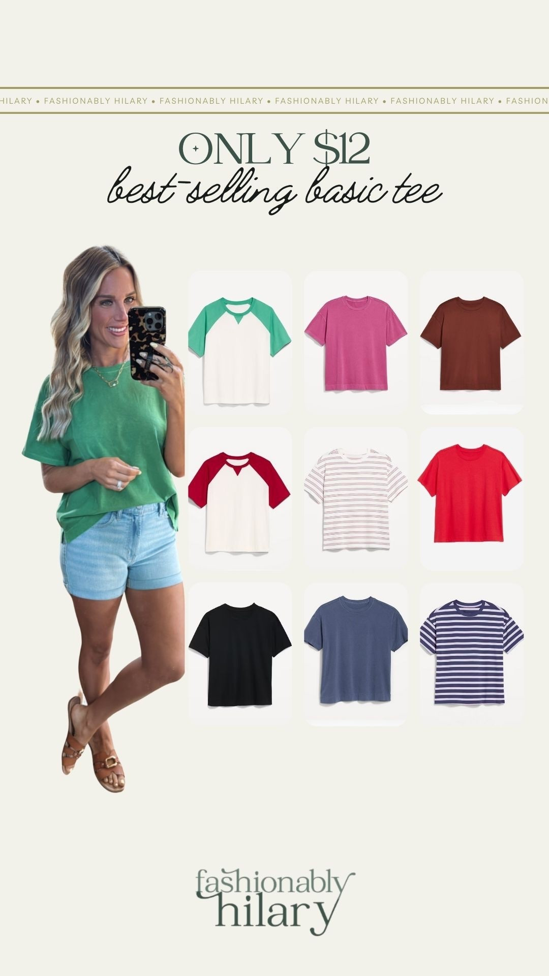 One of my favorite basics is on sale for only $12 at Old Navy. I love the relaxed fit of this tee and how you can dress it up or down. I have multiple colors in my cart that I’m snagging right now. 
Casual tee, old navy, affordable basics 

#LTKMidsize #LTKSaleAlert #LTKFindsUnder50