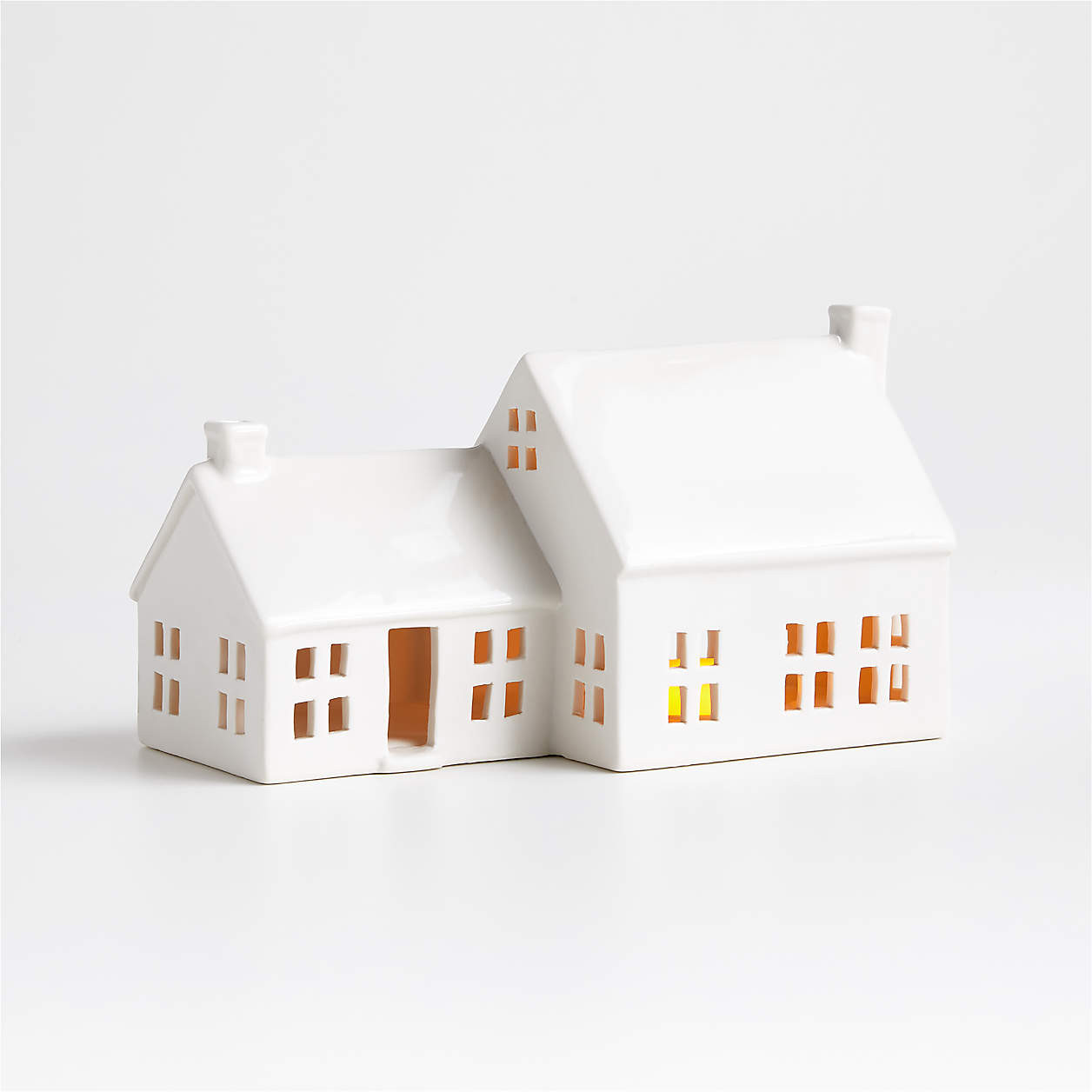 White Ceramic Holiday Townhouse + Reviews | Crate & Barrel | Crate & Barrel
