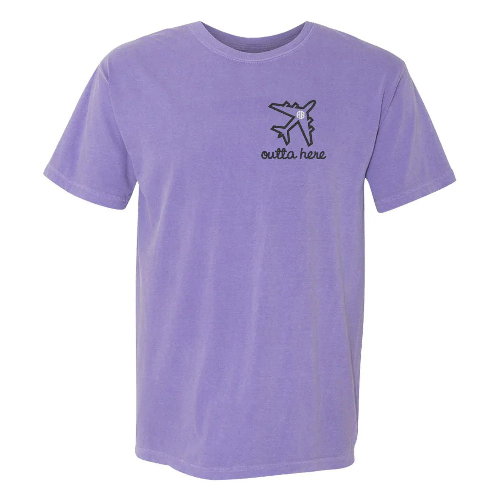 Monogrammed Airplane 'Outta Here' T-Shirt | United Monograms