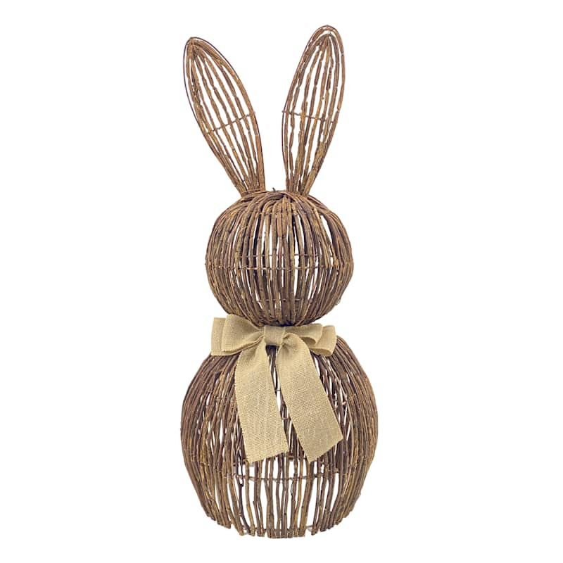 Brown Rattan Bunny, 30" | At Home