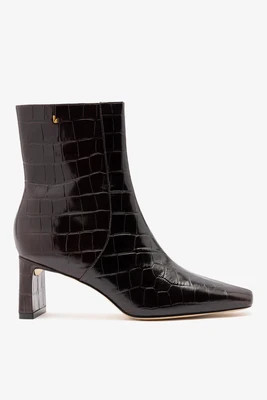 Dolly Verona Low Boot In Black Leather | Larroude