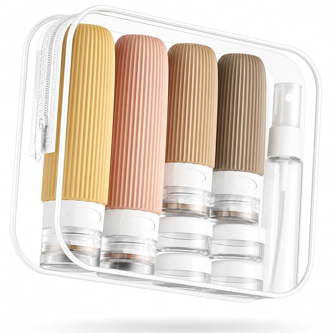 16 Pack Travel Bottles Set, TSA Approved Leak Proof Silicone Squeezable Containers for Toiletries... | Amazon (US)