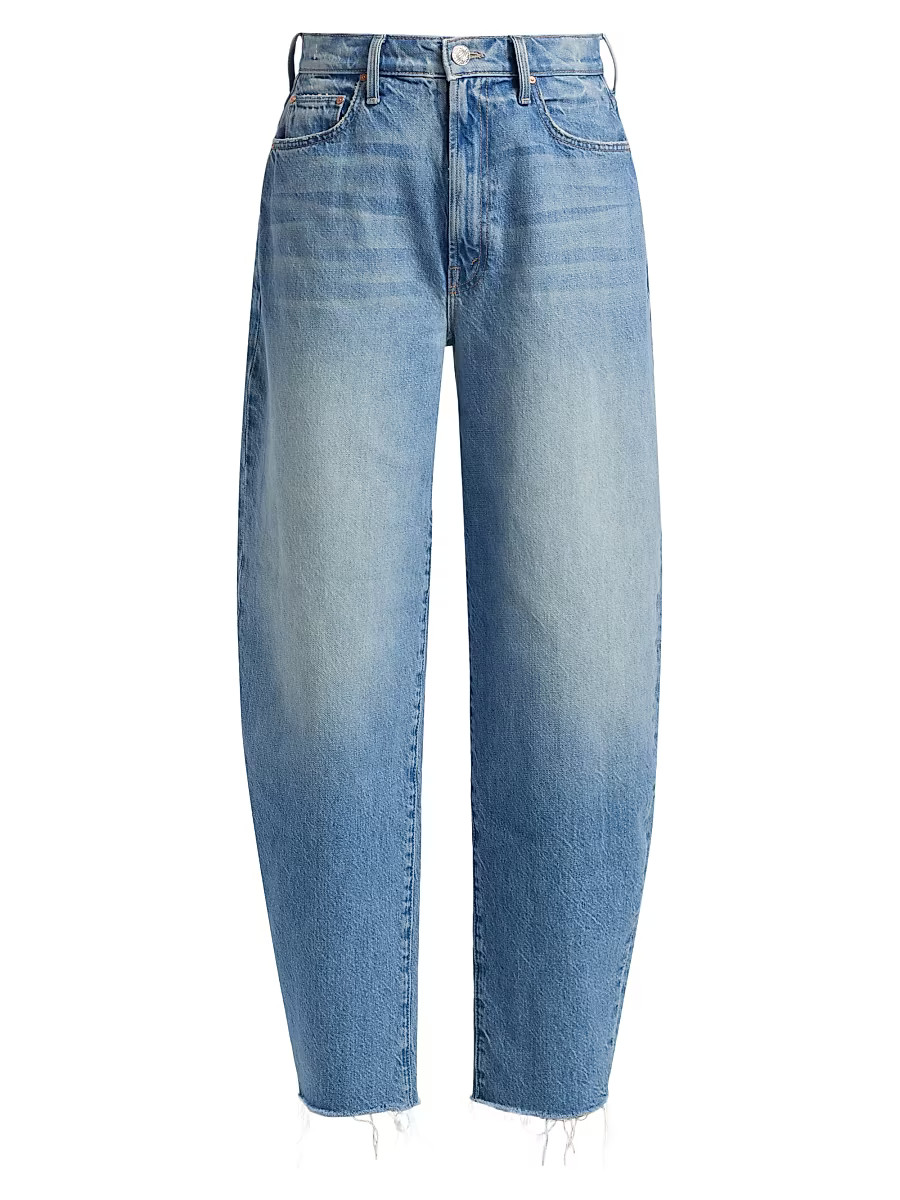 Women's Fangirl Hover Fray Barrel-Leg Jeans - Floral Fury - Size 25 | Saks Fifth Avenue