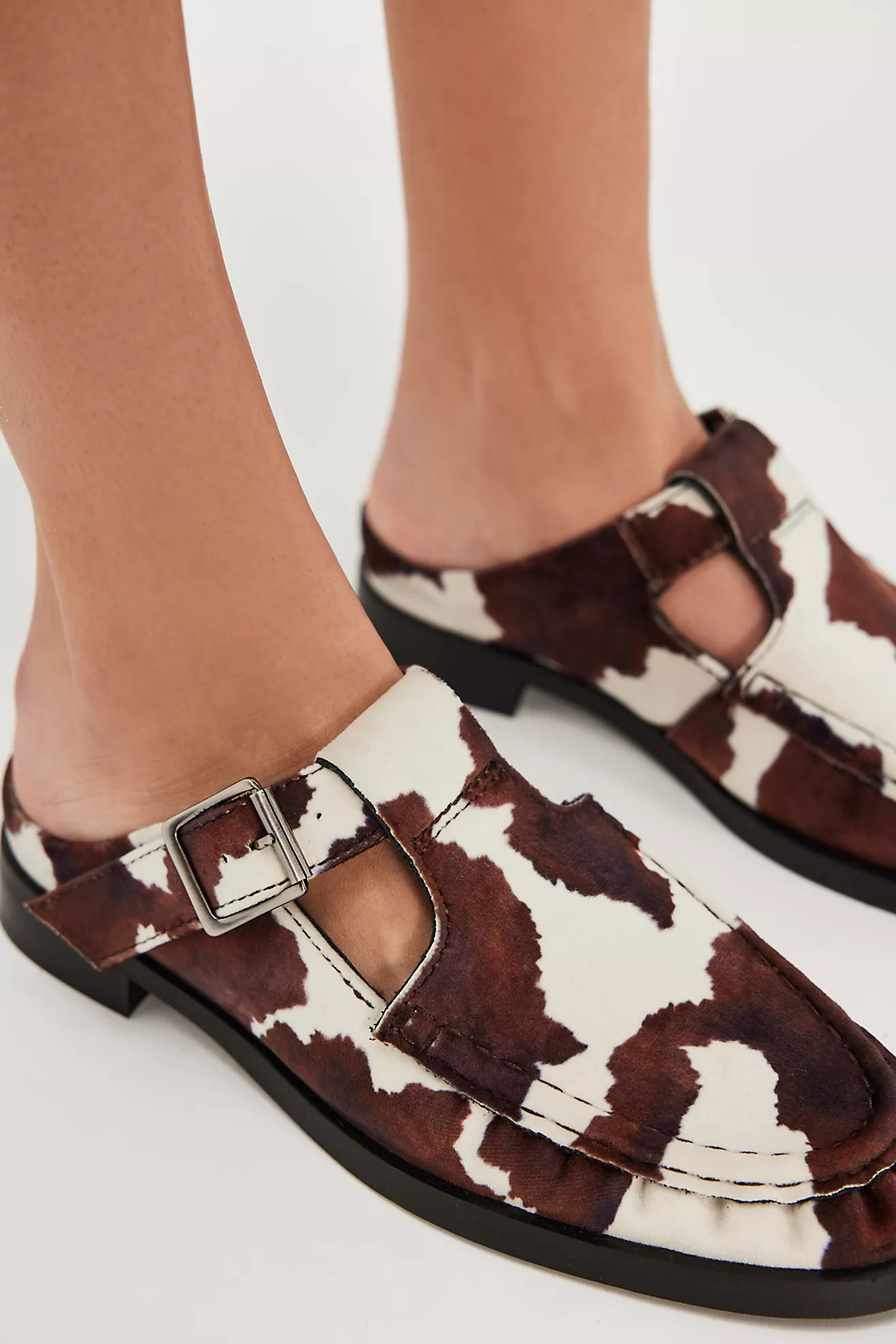 Gianna Cow Buckled Mules | Free People (UK)