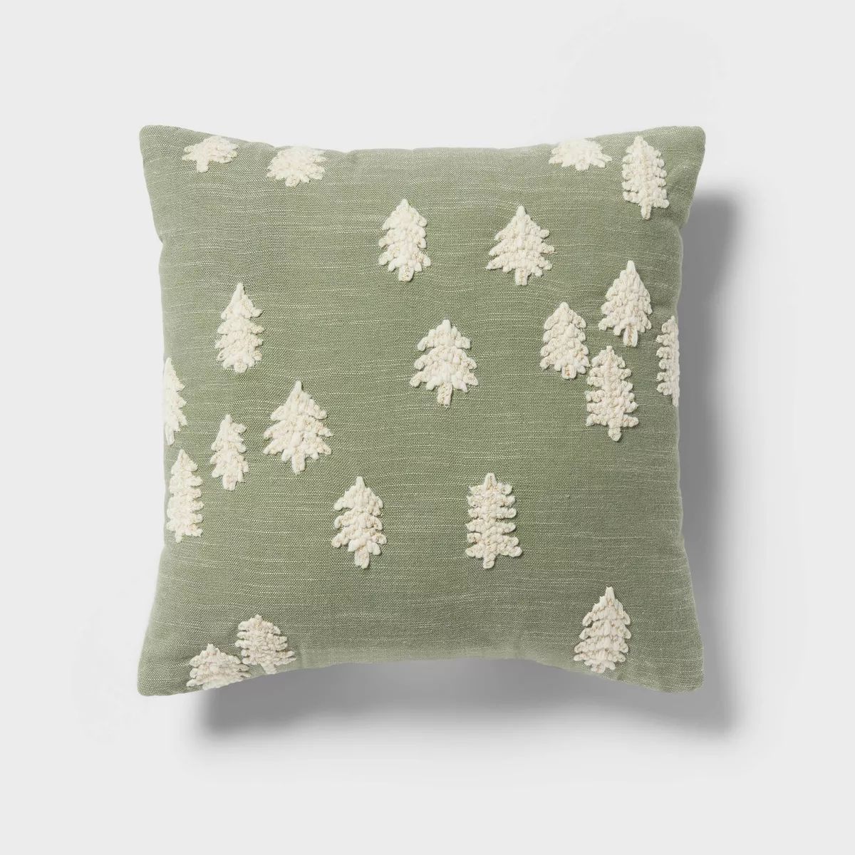 18"x18" Traditional Trees Square Deco Pillow Green - Threshold™ | Target