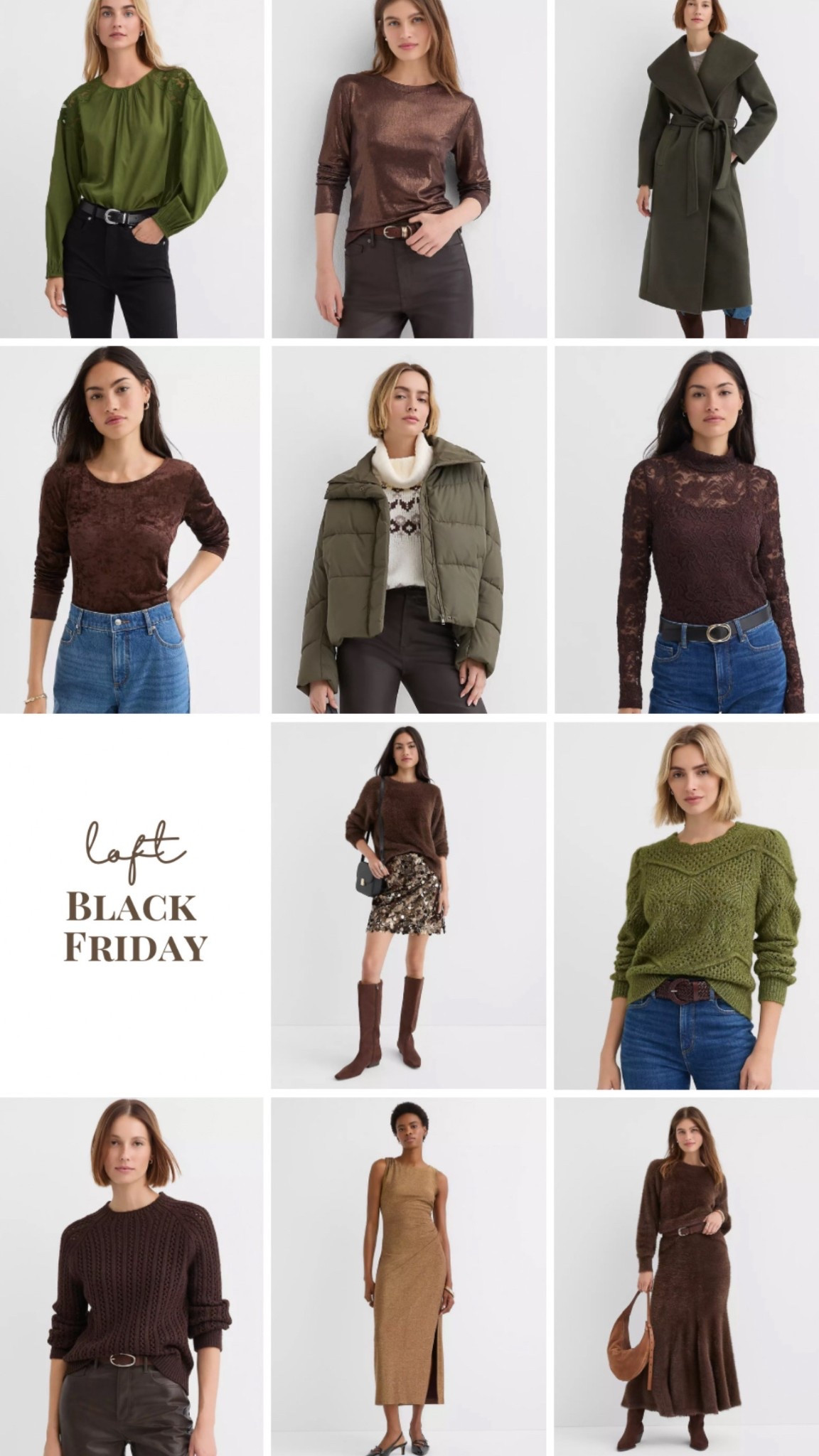 Loft Black Friday sale for autumns, metallic, Christmas outfit, New Year’s Eve, night out, sequin, bronze, wrap jacket, dark brown, chestnut, true autumn, dark autumn, soft autumn, HOC autumn

#LTKFindsUnder50 #LTKFindsUnder100 #LTKCyberWeek
