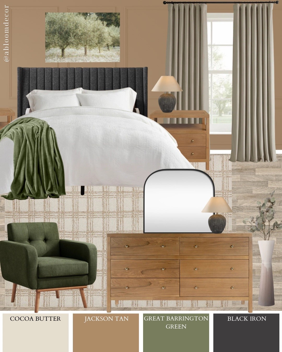 Soft Sage & Oak Contemporary Bedroom Design

#LTKHome