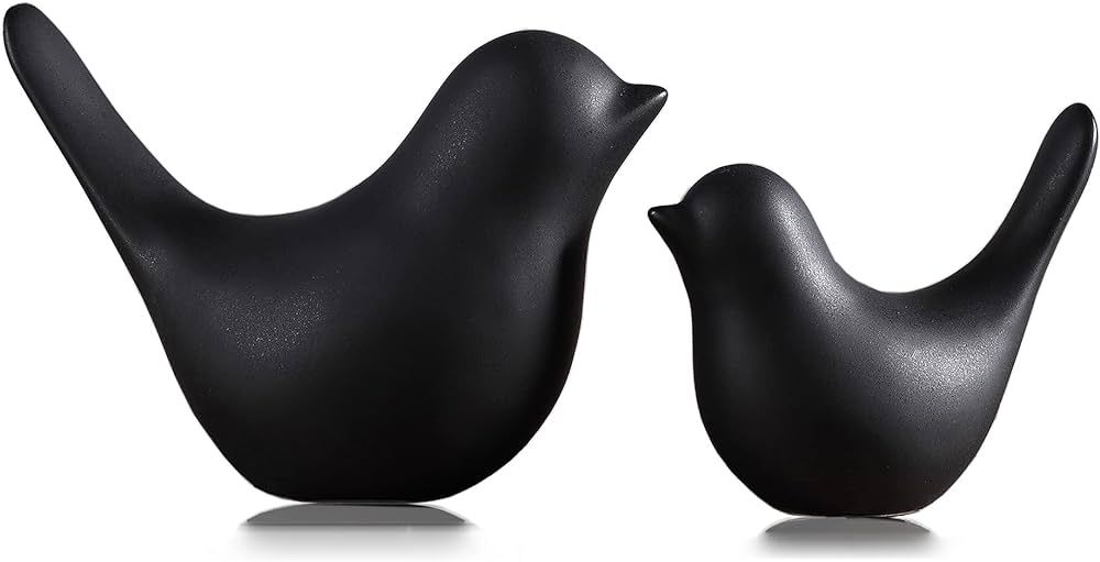 FANTESTICRYAN Small Animal Statues Home Decor Modern Style Black Decorative Ornaments for Living Room, Bedroom, Office Desktop, Cabinets… | Amazon (US)