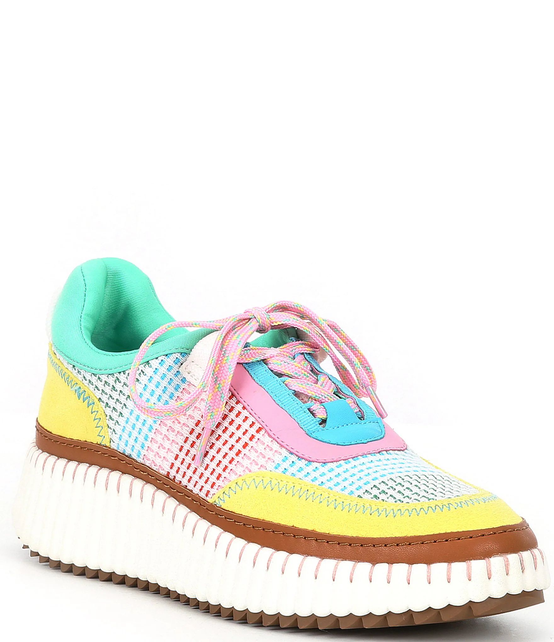 Chelsea & Violet Halle Multicolor Knit Platform Wedge Sneakers | Dillard's | Dillard's