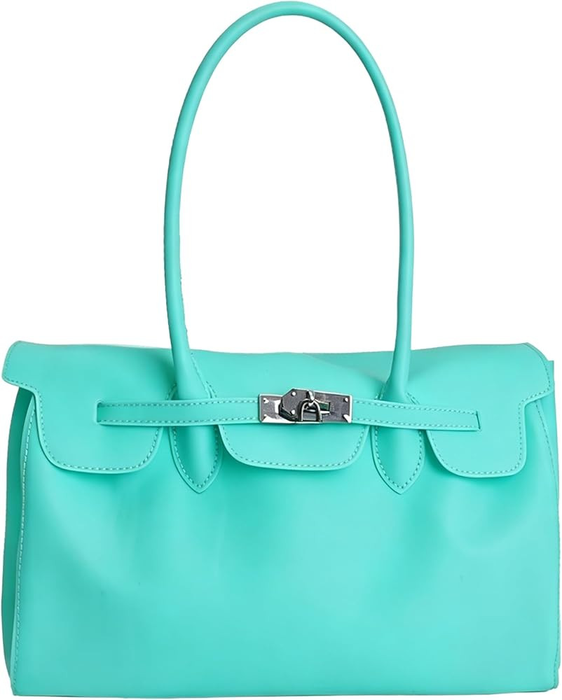 Jelly Tote Bag Y2K Style PVC Shoulder Bag Korean Fashion Summer Handag Beach Bags | Amazon (US)
