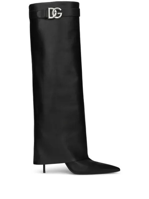 Dolce & Gabbana DG-buckle Knee Boots - Farfetch | Farfetch Global